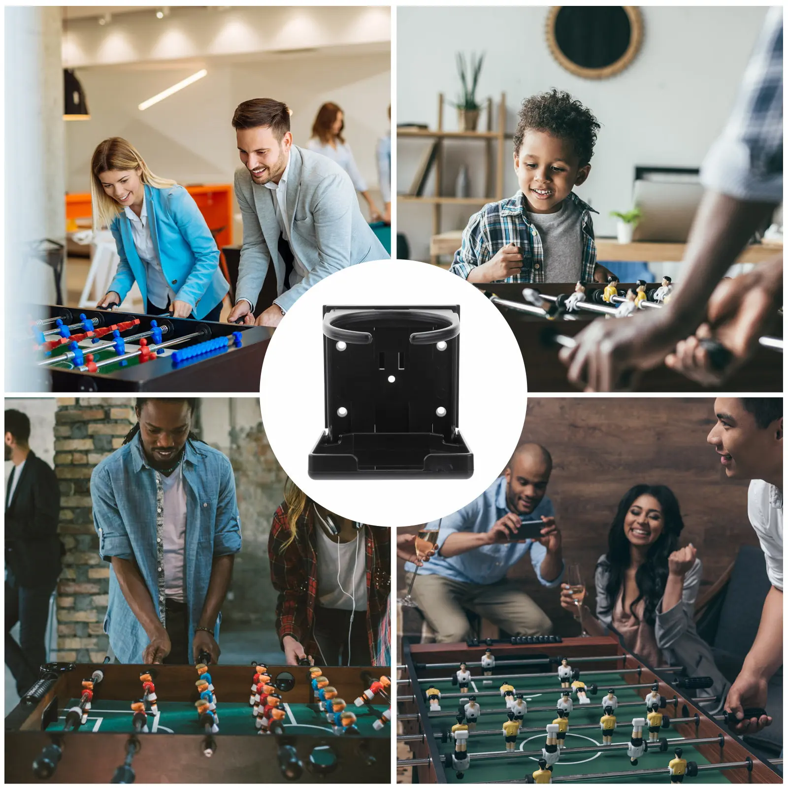 2Pcs Foosball Drink Holder Premium Plastic Cup Rack for Table Side with Fixing Screws Compatible with Various Tables and Chairs
2Pcs Foosball Drink Holder Premium Plastic Cup Rack for Table Side with Fixing Screws Compatible with Various Tables and Chairs