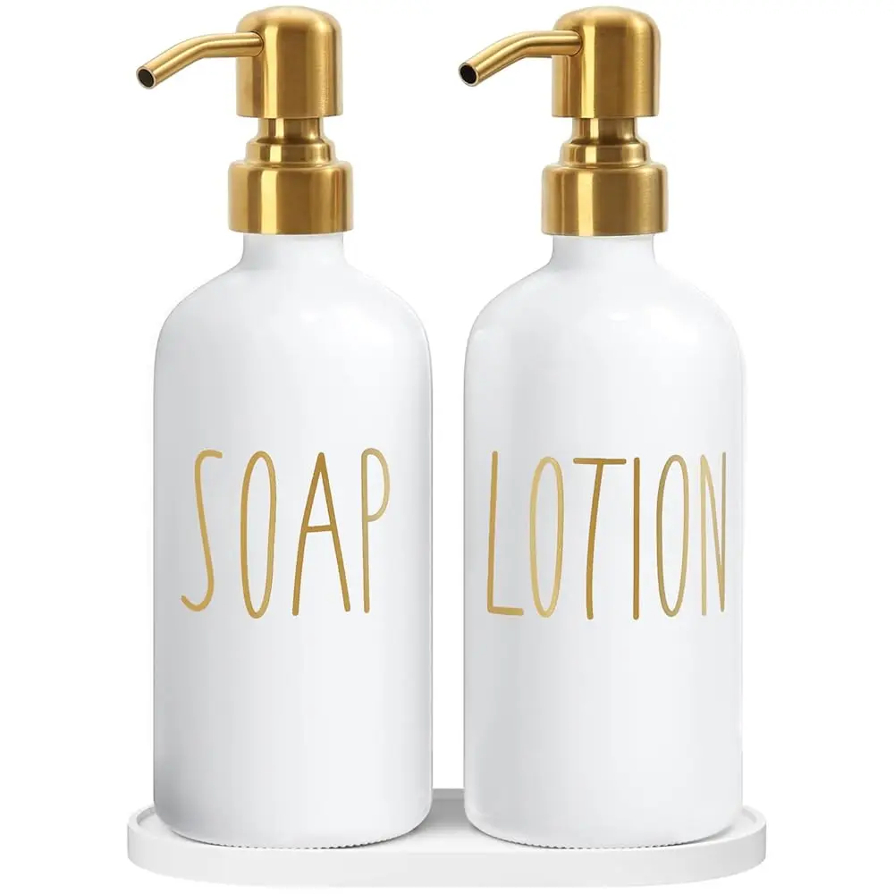 Bathroom Soap Dispenser Set, Contains Lotion and Hand Soap Dispenser, Suitable for Bathroom Decor. (White)
Bathroom Soap Dispenser Set, Contains Lotion and Hand Soap Dispenser, Suitable for Bathroom Decor. (White)