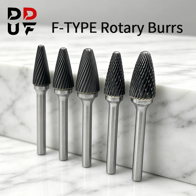 DDUF F/FX Type Carbide Rotary Burrs Round Arc Tip Cutters Single Double Groove for Metal Deburring Chamfering Carving Polishing
DDUF F/FX Type Carbide Rotary Burrs Round Arc Tip Cutters Single Double Groove for Metal Deburring Chamfering Carving Polishing