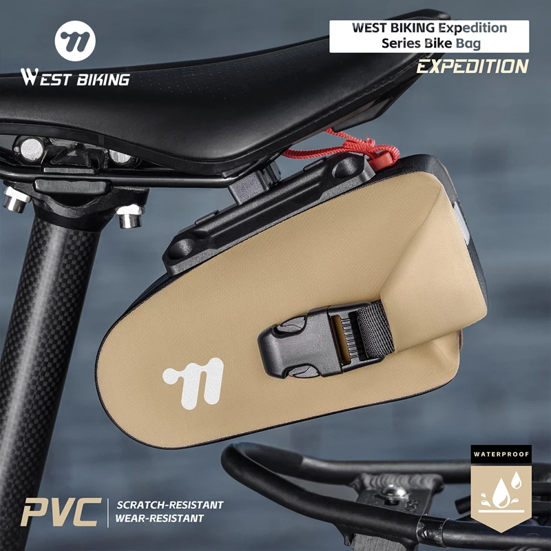 WEST BIKING Waterproof Bicycle Saddle Bag One-Pull Detachable Cycling Under Seat Bag MTB Road Bike Tail Bag Cycling Accessories
WEST BIKING Waterproof Bicycle Saddle Bag One-Pull Detachable Cycling Under Seat Bag MTB Road Bike Tail Bag Cycling Accessories