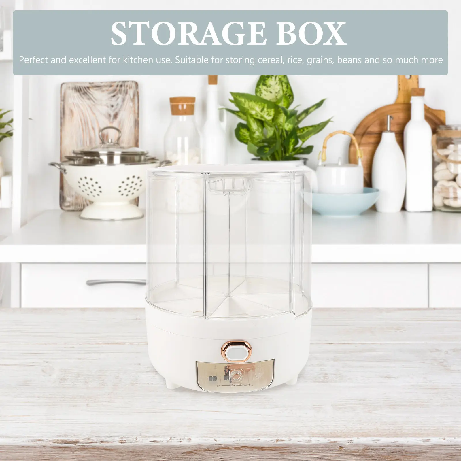 Large Sealed Rice Storage Container 6-Compartment Grain Dispenser Dry Food Keeper Kitchen Organizer Transparent Body
Large Sealed Rice Storage Container 6-Compartment Grain Dispenser Dry Food Keeper Kitchen Organizer Transparent Body