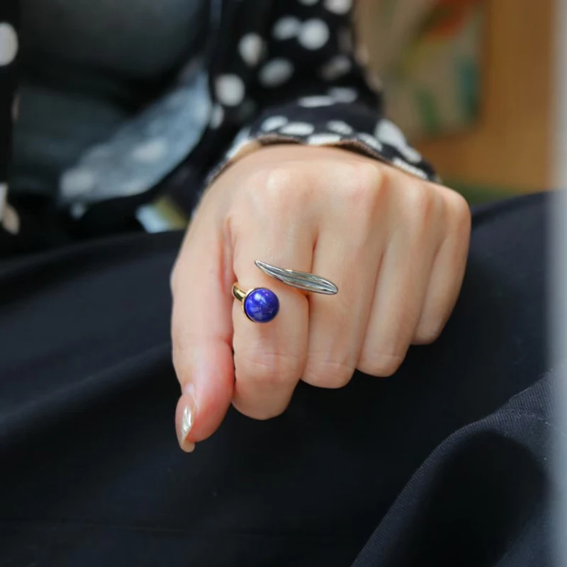 MIQIAO Lapis Rings For Women Leaf 925 Sterling Silver Gold-Plated Jewelry Luxury Adjustable Female Ring Dating Gift
MIQIAO Lapis Rings For Women Leaf 925 Sterling Silver Gold-Plated Jewelry Luxury Adjustable Female Ring Dating Gift