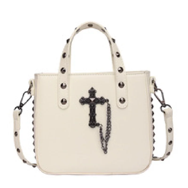 Women Gothic Cross Shoulder Bag Punk Girls Chain Crossbody Purse Female Leather Commuter Handbag Top Handle Bag With Riveted
Women Gothic Cross Shoulder Bag Punk Girls Chain Crossbody Purse Female Leather Commuter Handbag Top Handle Bag With Riveted