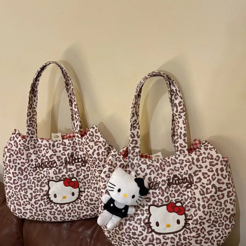 2026 New Korean Style Leopard Print Tote Bag Sanrio Hello Kitty Embroidery Handbag Women Commute Work Casual Shoulder Bag
2026 New Korean Style Leopard Print Tote Bag Sanrio Hello Kitty Embroidery Handbag Women Commute Work Casual Shoulder Bag