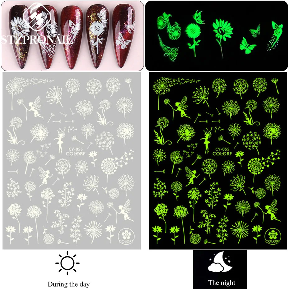 3D Luminous Nail Stickers In The Dark Glow Butterfly Flower Leaf Angel Slider For Nail Decals Manicure Accessories SLCY055-063
3D Luminous Nail Stickers In The Dark Glow Butterfly Flower Leaf Angel Slider For Nail Decals Manicure Accessories SLCY055-063