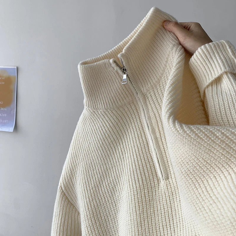 Мужской свитер с высоким воротником на молнии, осенне-зимний, универсальный, вязаный, свободного кроя, для пар, повседневный
Мужской свитер с высоким воротником на молнии, осенне-зимний, универсальный, вязаный, свободного кроя, для пар, повседневный