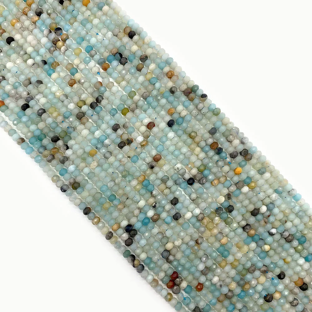 2x3mm Natural Stone Amazonite Beads Round Faceted Loose Beads for Needlework DIY Jewelry Making Necklace Bracelet Accessories
2x3mm Natural Stone Amazonite Beads Round Faceted Loose Beads for Needlework DIY Jewelry Making Necklace Bracelet Accessories