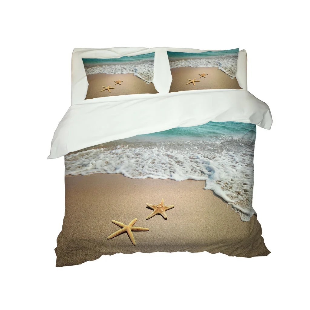HUANZHUANG Soft Golden Beach Starfish Theme Comforter Cover And Matching Pillowcases Duvet Cover Set Bedding Polyester Qulit Cov
HUANZHUANG Soft Golden Beach Starfish Theme Comforter Cover And Matching Pillowcases Duvet Cover Set Bedding Polyester Qulit Cov
