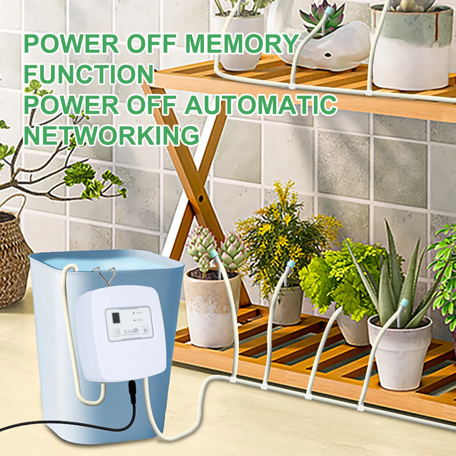 Smart WiFi Automatic Watering System - Built-in Water Pump Protection, 1-4 Gear Pressure & Intelligent Timing for Plants
Smart WiFi Automatic Watering System - Built-in Water Pump Protection, 1-4 Gear Pressure & Intelligent Timing for Plants
