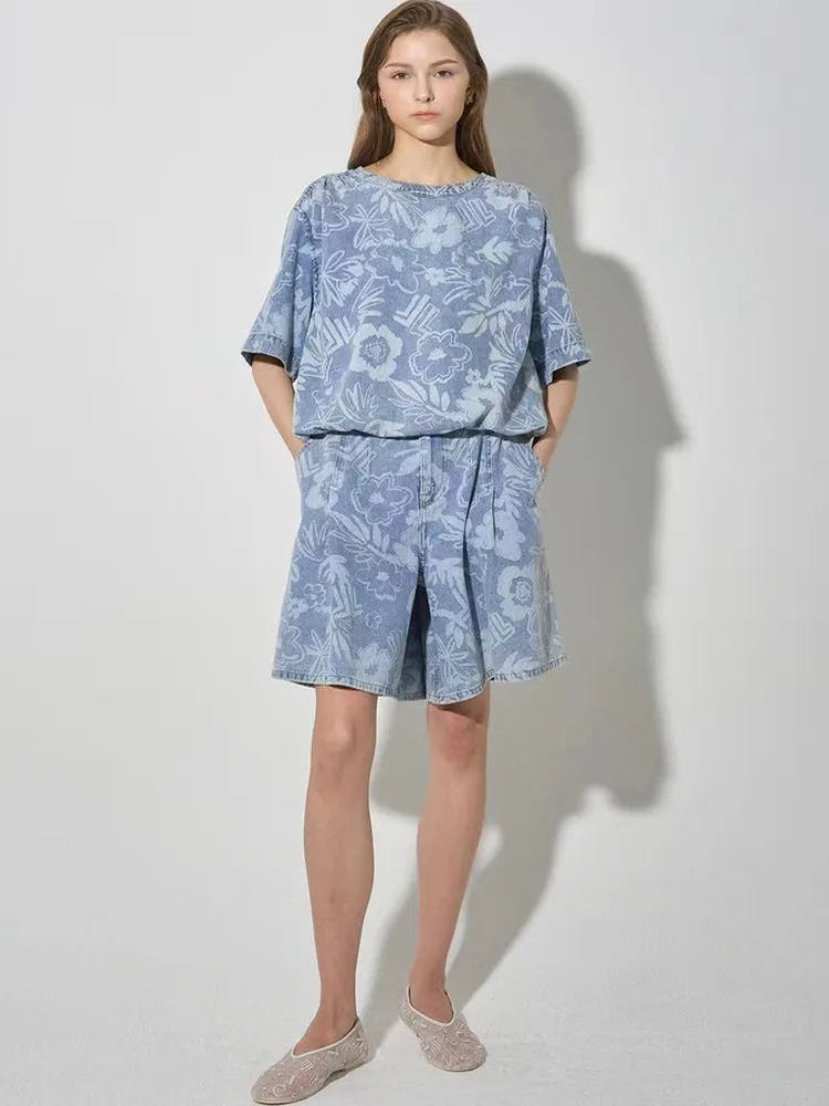 Comfortable Loose Printed Top Skirt And orts Set Korean Sle Summer New Arrival Faion Women's Ensemble Skin-friendly
Comfortable Loose Printed Top Skirt And orts Set Korean Sle Summer New Arrival Faion Women's Ensemble Skin-friendly