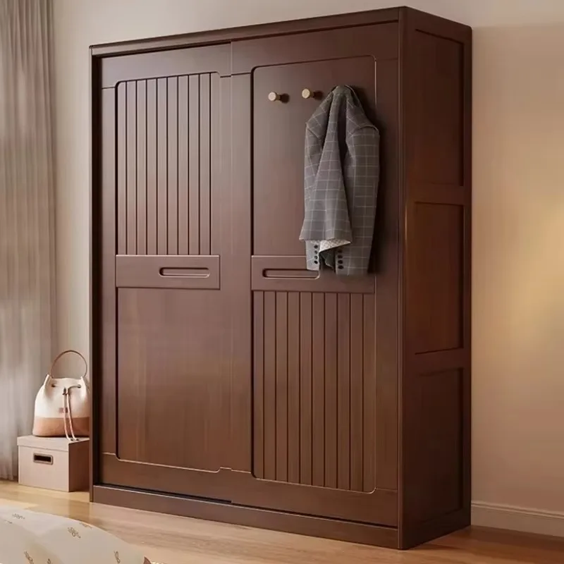 Solid Wood Push-pull Sliding Door Modern Simple Dressing Storage Wardrobes Bedroom Organizer Guarda Roupa Bedroom Furniture
Solid Wood Push-pull Sliding Door Modern Simple Dressing Storage Wardrobes Bedroom Organizer Guarda Roupa Bedroom Furniture