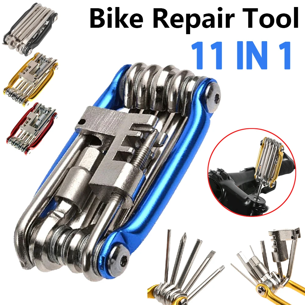 11 in 1 Bicycle Repair Tool Kit, Mountain Bike Wrench Screwdriver Chain Hex Spoke, Multifunction Outdoor Repair Set Cycling Tool
11 in 1 Bicycle Repair Tool Kit, Mountain Bike Wrench Screwdriver Chain Hex Spoke, Multifunction Outdoor Repair Set Cycling Tool