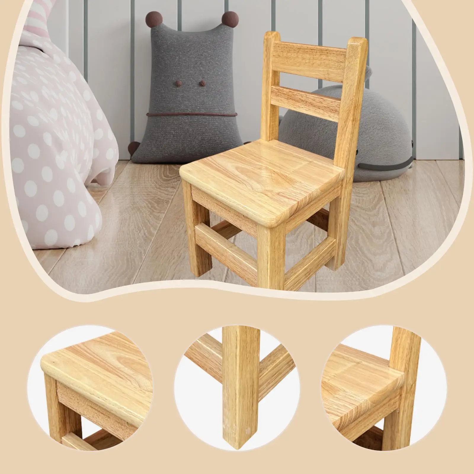 Wooden Footstool Chair for Kids Multifuntional Youth Ladderback Solid Wood Comfort Seating for Restaurant Hotel
Wooden Footstool Chair for Kids Multifuntional Youth Ladderback Solid Wood Comfort Seating for Restaurant Hotel