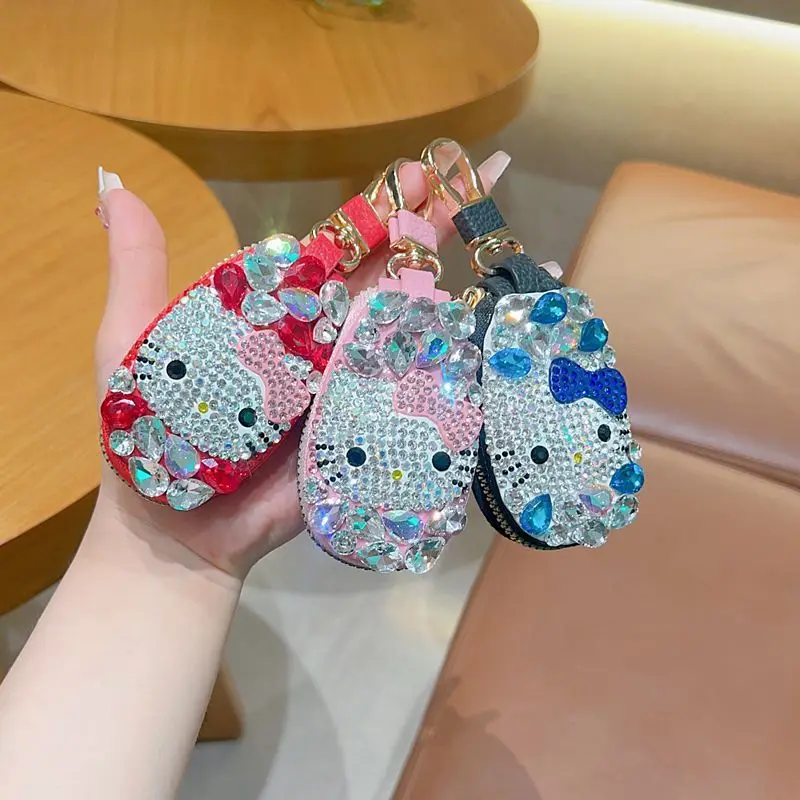 Hello Kitty Keychain Sanrio Anime Kt Diamond Key Bag Cartoon Pendant Girls Cute Full of Diamonds Car Key Bag Festival Gift
Hello Kitty Keychain Sanrio Anime Kt Diamond Key Bag Cartoon Pendant Girls Cute Full of Diamonds Car Key Bag Festival Gift