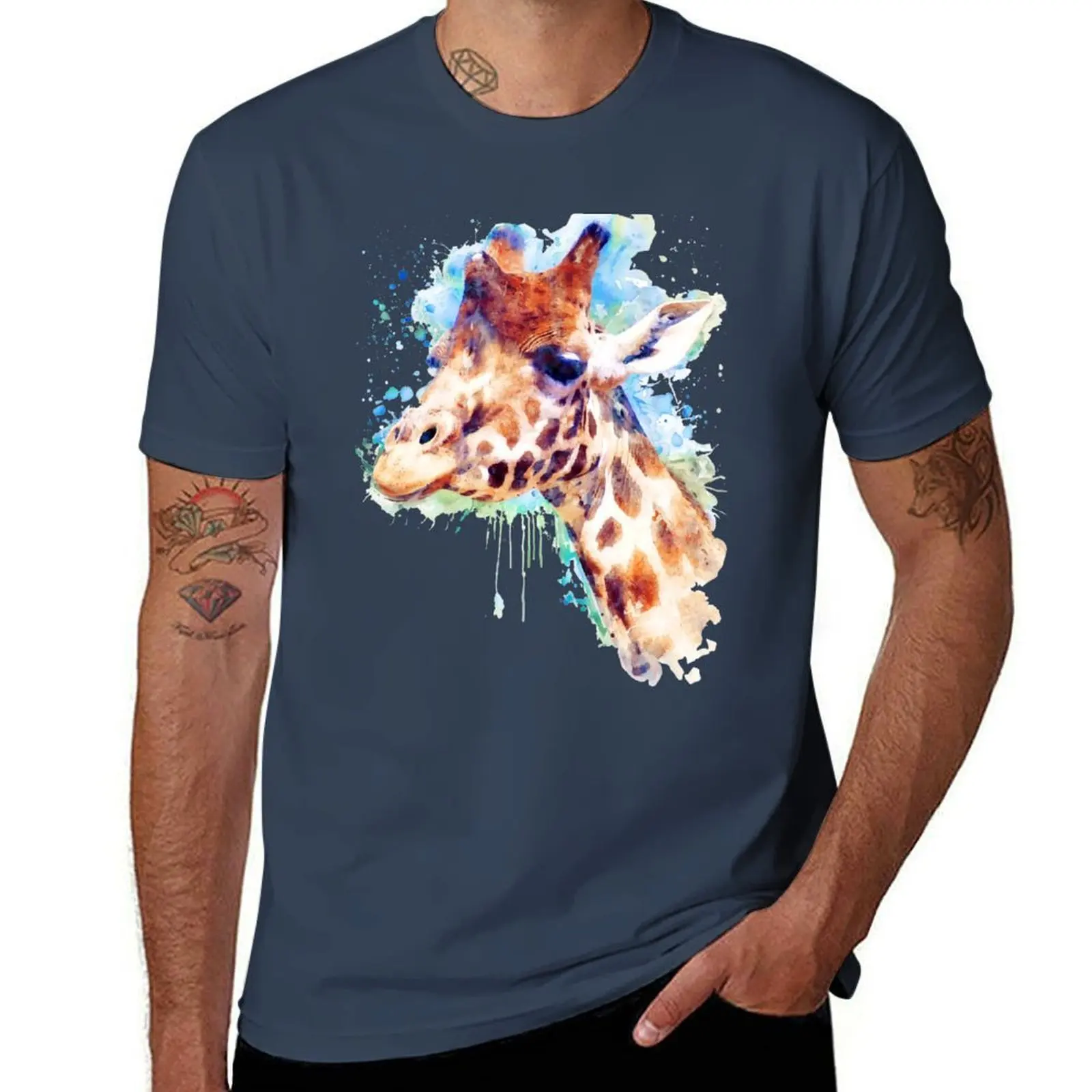 Giraffe Portrait - Decor Wall - Giraffe Vibrant Watercolor Animal Art Modern T-Shirt Basic Comfort Fit T-Shirt for Men
Giraffe Portrait - Decor Wall - Giraffe Vibrant Watercolor Animal Art Modern T-Shirt Basic Comfort Fit T-Shirt for Men