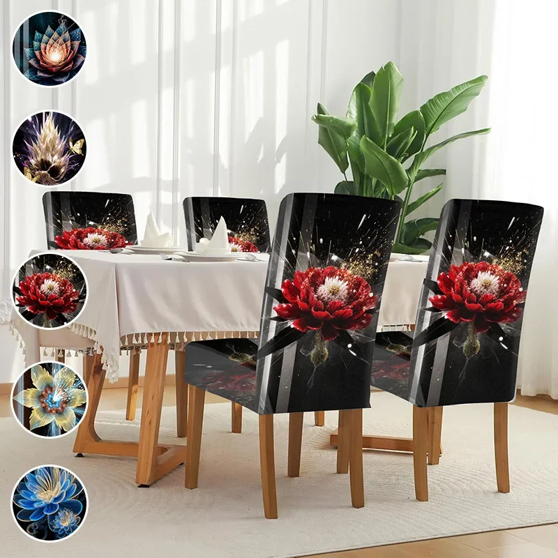 Elastic printed dining chair cover, removable and washable wear-resistant seat cover, electric light gorgeous flower pattern
Elastic printed dining chair cover, removable and washable wear-resistant seat cover, electric light gorgeous flower pattern