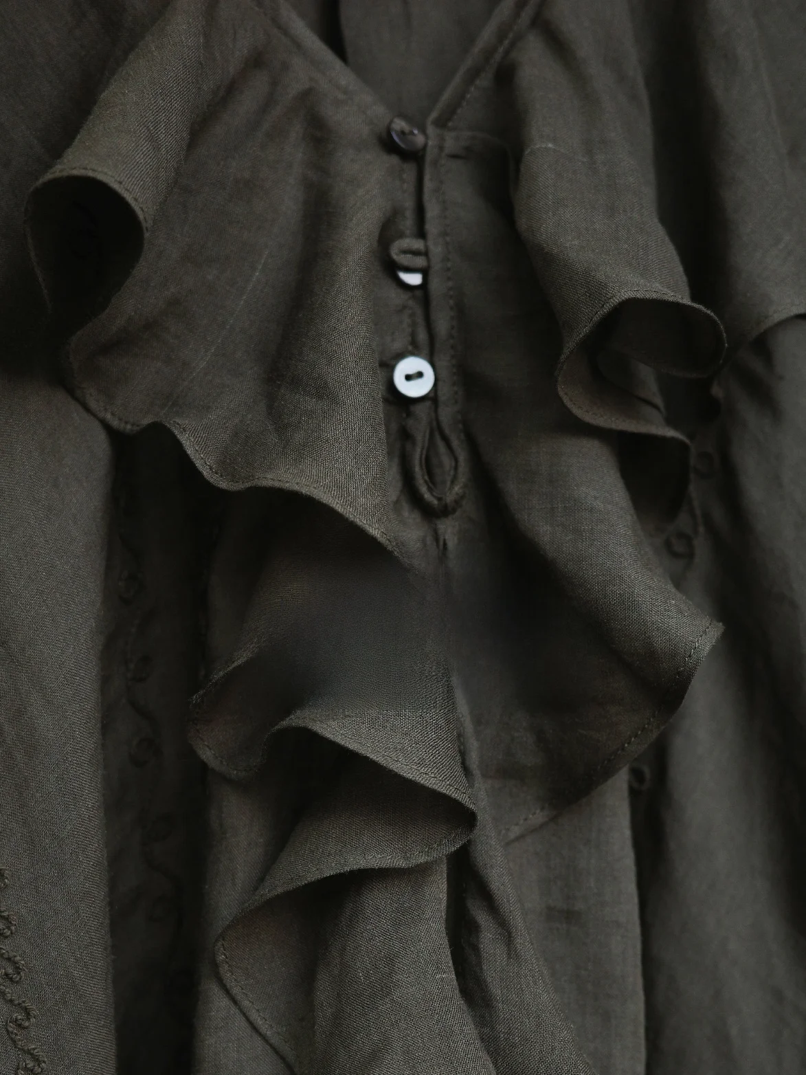 Retro Embroidered Flounce Collar Long Sve Silk irt Court Sle Loose Fit Women's Faion Spring Summer Top
Retro Embroidered Flounce Collar Long Sve Silk irt Court Sle Loose Fit Women's Faion Spring Summer Top