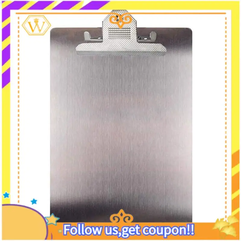 Latest-File Folder Metal Clipboard A4 Stainless Steel Clip Board Organizer Binder Board Menu Splint For Office School Teach
Latest-File Folder Metal Clipboard A4 Stainless Steel Clip Board Organizer Binder Board Menu Splint For Office School Teach