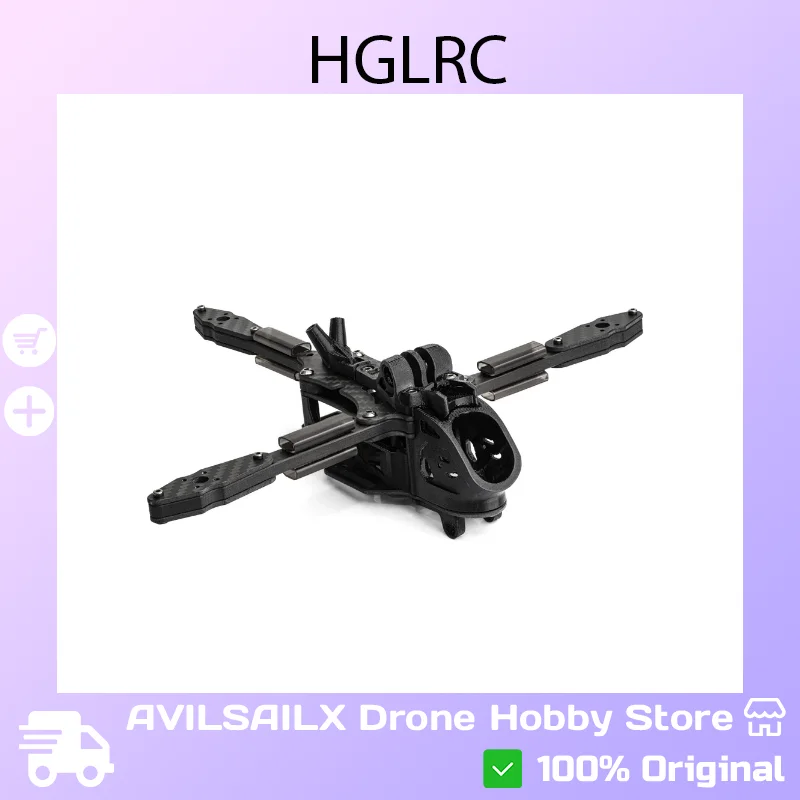 HGLRC Rekon Y6 5 Inch Long Range FPV Drone Frame Compatible DJI O3 O4 Pro Moonlight Digital VTX Racing Quadcopter Rack