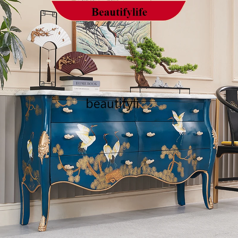 G1218 French Luxury Royal Blue Hand-painted Crane Villa Entrance Door Solid Wood Entryway Partition Decorative Cabinet
G1218 French Luxury Royal Blue Hand-painted Crane Villa Entrance Door Solid Wood Entryway Partition Decorative Cabinet