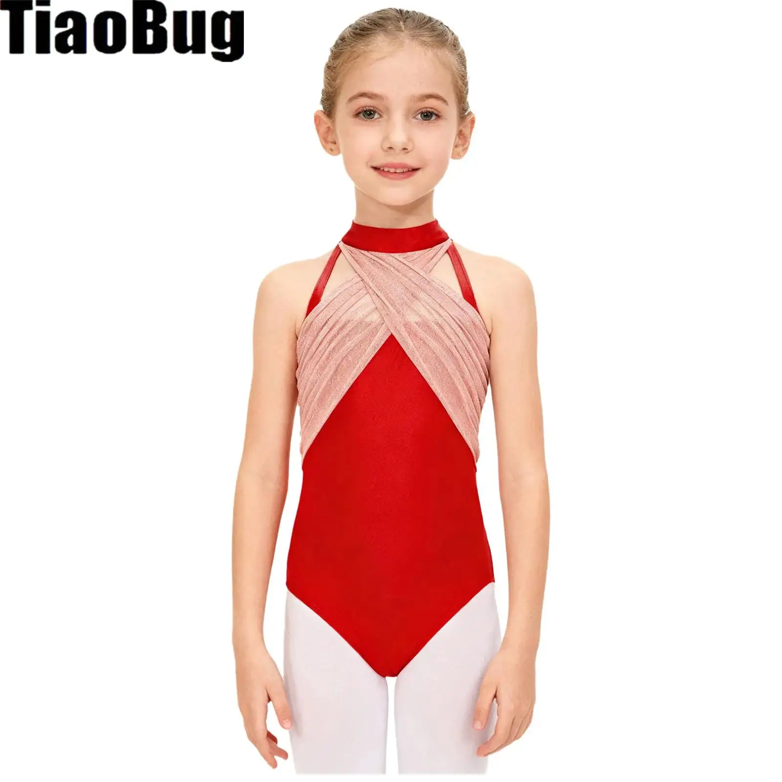 Kids Girls Mesh Dance Leotard Cross Ruched Shimmery Mock Neck Sleeveless Lace Patchwork Cutout Back Bodysuit Dancewear
Kids Girls Mesh Dance Leotard Cross Ruched Shimmery Mock Neck Sleeveless Lace Patchwork Cutout Back Bodysuit Dancewear