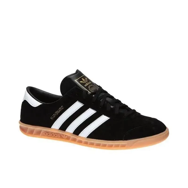 Adidas Originals Hamburg Мужские и женские туфли для скейтбординга Универсальные противоскользящие износостойкие черные/белые/гумчатые черные/белые унисекс
Adidas Originals Hamburg Мужские и женские туфли для скейтбординга Универсальные противоскользящие износостойкие черные/белые/гумчатые черные/белые унисекс