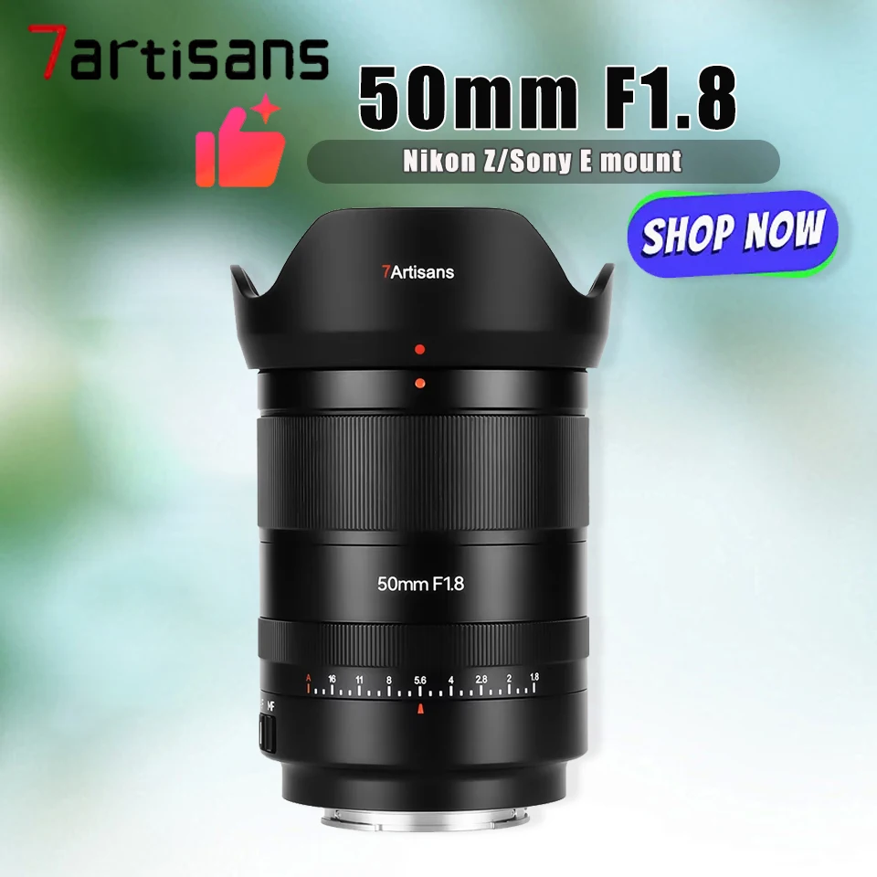 7Artisans 50mm F1.8 Full Frame Camera Lens Auto Portrait Lens Support Facial Eye Recognition for A7M4 A7III
7Artisans 50mm F1.8 Full Frame Camera Lens Auto Portrait Lens Support Facial Eye Recognition for A7M4 A7III