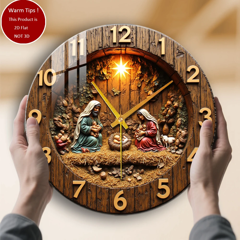 Настенные часы из закаленного стекла, часы для рождественской сцены со звездой, подходящие для декора стен или настольного дисплея в любом месте
Настенные часы из закаленного стекла, часы для рождественской сцены со звездой, подходящие для декора стен или настольного дисплея в любом месте