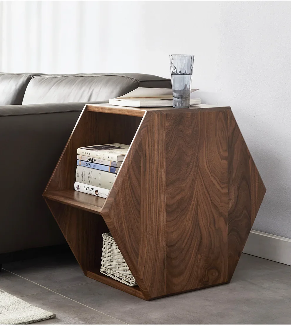 Coffee table, personalized geometric corner table, Nordic solid wood hexagonal coffee table, simple black walnut
Coffee table, personalized geometric corner table, Nordic solid wood hexagonal coffee table, simple black walnut