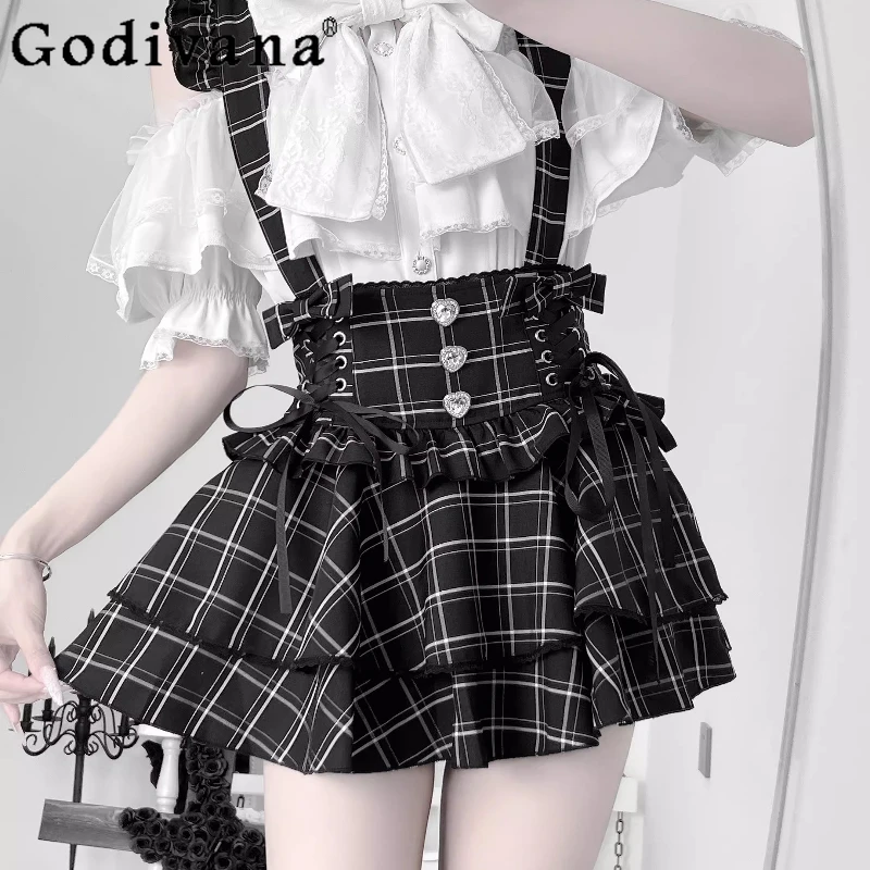Original Japanese Mine Mass-produced Removable Strap Plaid Skirt New 2025 Girls Y2k Mini Skirt Lolita Long-sleeved Shirt Tops
Original Japanese Mine Mass-produced Removable Strap Plaid Skirt New 2025 Girls Y2k Mini Skirt Lolita Long-sleeved Shirt Tops