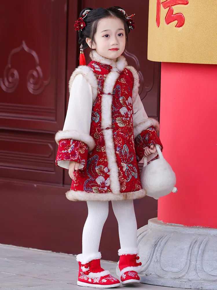 Зимняя одежда Hanfu для девочек, плотная юбка Cheongsam, детский костюм Тан с пряжкой в китайском стиле, новинка с принтом для маленькой девочки
Зимняя одежда Hanfu для девочек, плотная юбка Cheongsam, детский костюм Тан с пряжкой в китайском стиле, новинка с принтом для маленькой девочки
