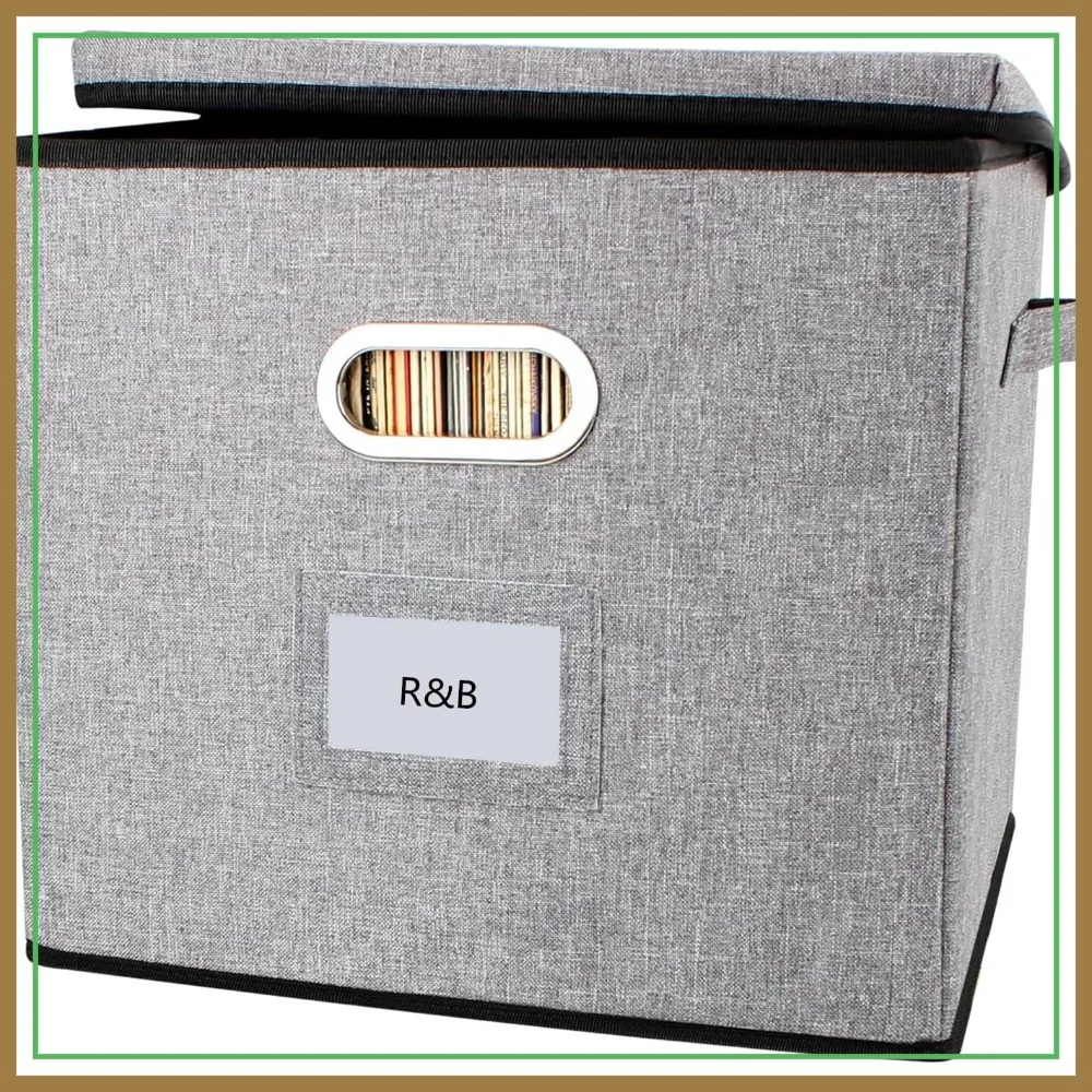Stackable Vinyl Record Storage Box for 100+ 12" Albums with Lid, Protect LP, CD, Book, Magazine, File
Stackable Vinyl Record Storage Box for 100+ 12" Albums with Lid, Protect LP, CD, Book, Magazine, File