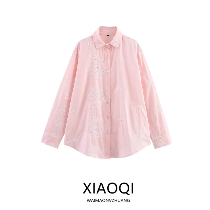Faionable Long Sve Collared irt Women's Versatile Pred Glue Embroidery New Summer 2025 Loose Fit All Season irt
Faionable Long Sve Collared irt Women's Versatile Pred Glue Embroidery New Summer 2025 Loose Fit All Season irt