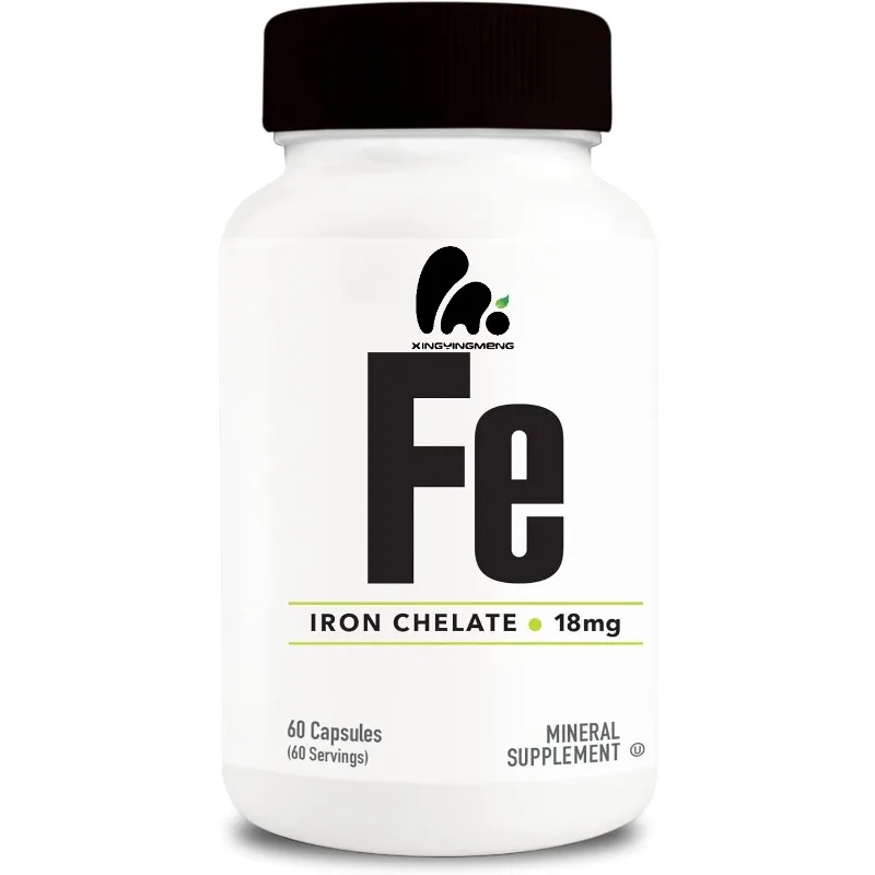 Iron (18mg) glycine ferrous chelate, supports red blood cell health, 60 capsules
Iron (18mg) glycine ferrous chelate, supports red blood cell health, 60 capsules