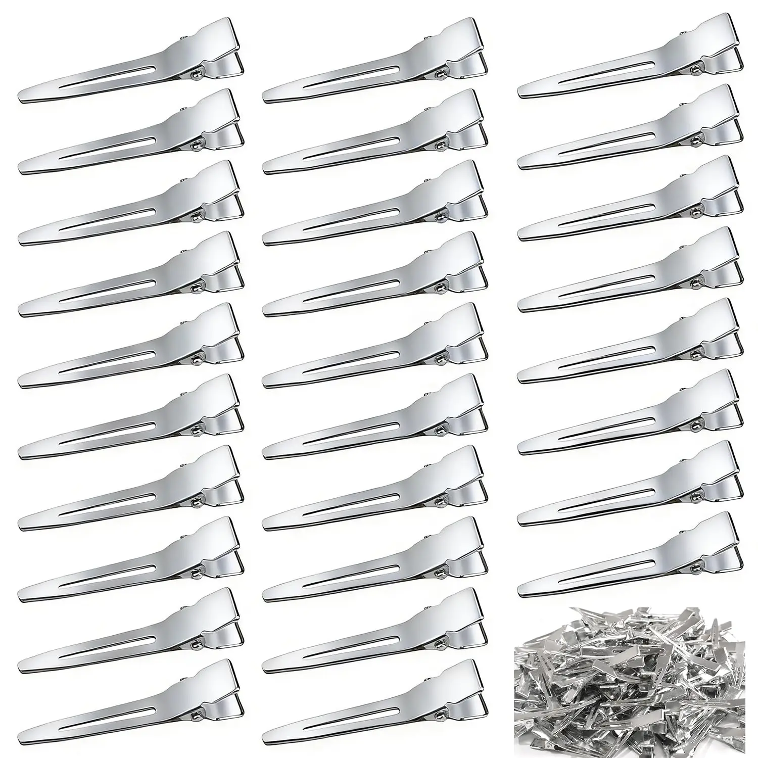 Hair Want 50Pcs Seamless Duck Bill Clips Metal Hair Clips Duckbill Clips Metal Alligator Clips for Hairdressing Hair Styling
Hair Want 50Pcs Seamless Duck Bill Clips Metal Hair Clips Duckbill Clips Metal Alligator Clips for Hairdressing Hair Styling