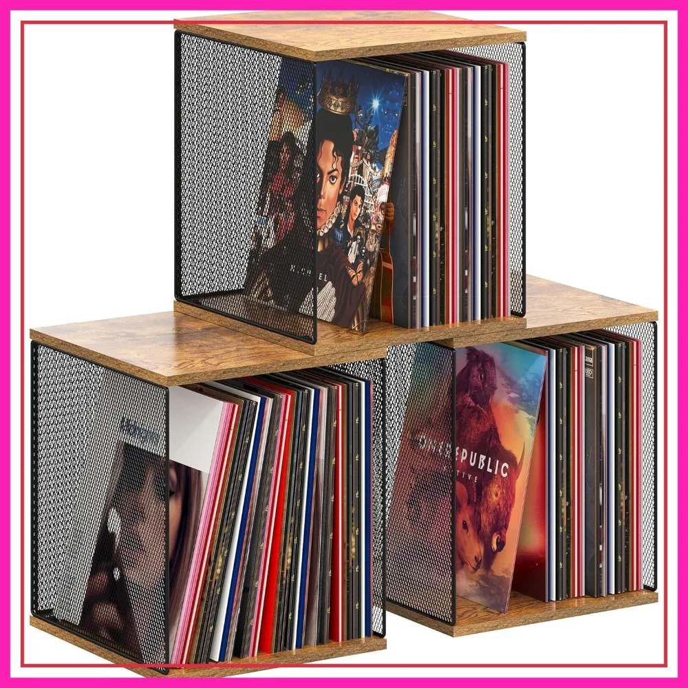 Dmevkic 3 Cube Vinyl Record Storage Stackable 120-150 Records Visualize Album Storage Crate
Dmevkic 3 Cube Vinyl Record Storage Stackable 120-150 Records Visualize Album Storage Crate