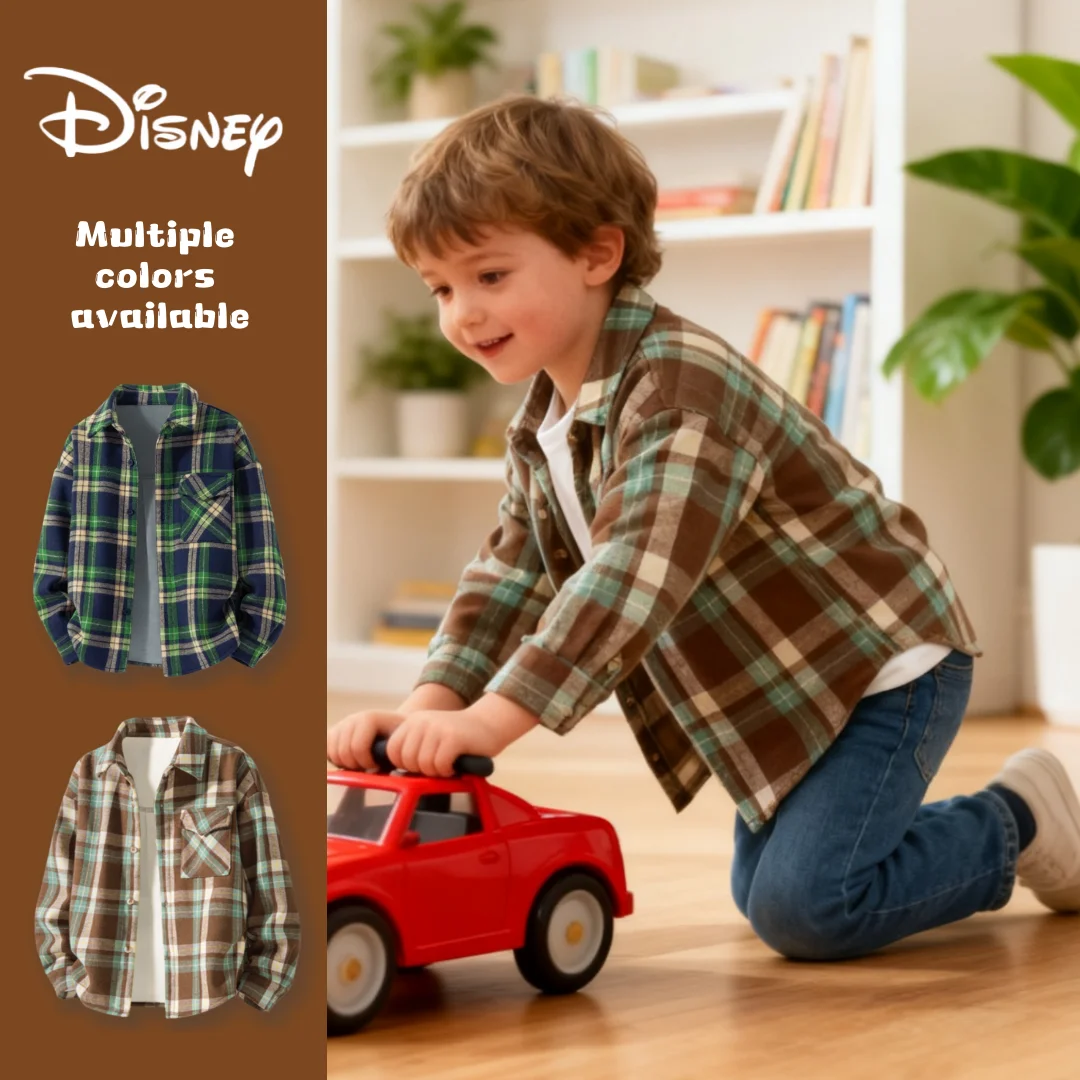 Disney Kids Fleece Liner Plaid Shirt Autumn Winter Warm-keeping Long-sleeved T-shirt Lightweight Breathable Cold-resistant Shirt
Disney Kids Fleece Liner Plaid Shirt Autumn Winter Warm-keeping Long-sleeved T-shirt Lightweight Breathable Cold-resistant Shirt