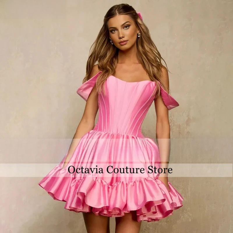 Silk Satin Rose Mini Cocktail Dresses For Women vestidos graduación Customized Princess Birthday Gowns A Line Homecoming Dresses
Silk Satin Rose Mini Cocktail Dresses For Women vestidos graduación Customized Princess Birthday Gowns A Line Homecoming Dresses