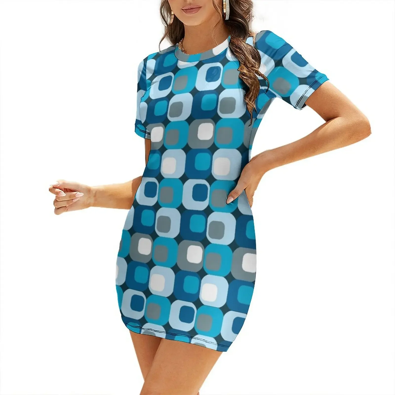 Retro Mod Blue Abstract Short-Sleeved Dress dresses ladies 2025 summer dress for women summer dress party night
Retro Mod Blue Abstract Short-Sleeved Dress dresses ladies 2025 summer dress for women summer dress party night