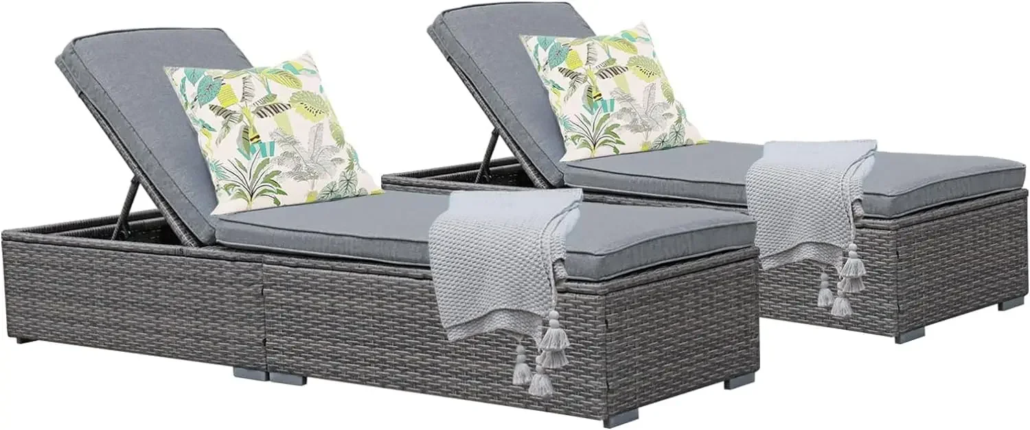 Outdoor Patio Chaise Lounge Chair, Elegant Reclining Adjustable Pool Rattan Chaise Lounge Chair with Cushion
Outdoor Patio Chaise Lounge Chair, Elegant Reclining Adjustable Pool Rattan Chaise Lounge Chair with Cushion