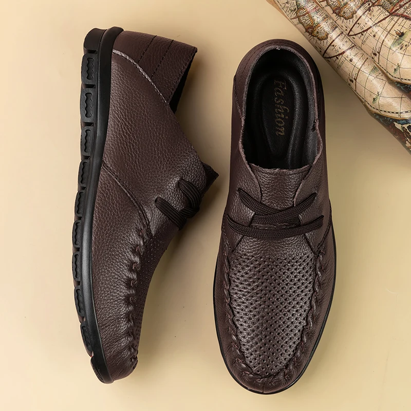New Handmade Men's Casual Shoes Genuine Leather Sneakers Lace-up Solid Business Footwear Leisure Walk Treking Footwear Trainers
New Handmade Men's Casual Shoes Genuine Leather Sneakers Lace-up Solid Business Footwear Leisure Walk Treking Footwear Trainers