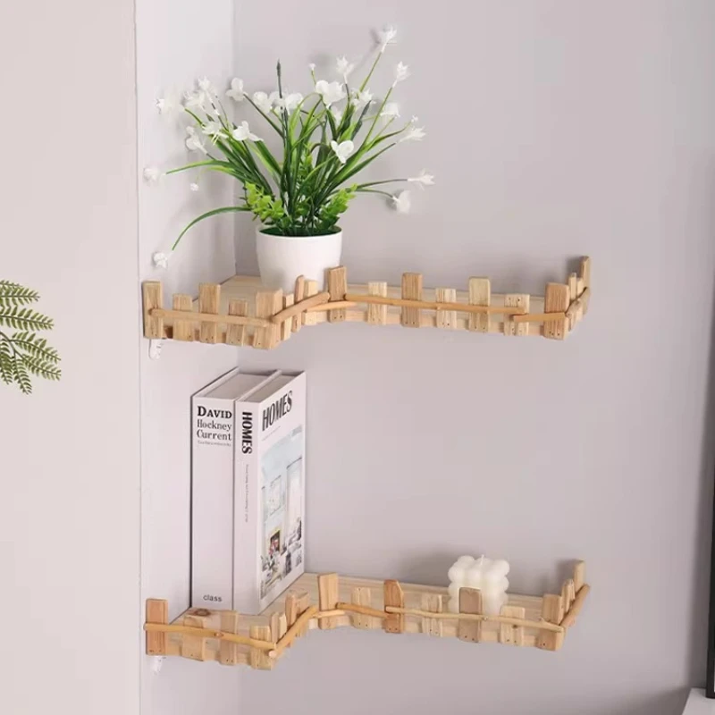 Solid Wood Multifunctional Corner Shelf Wall Mounted Triangle Rack Kitchen Floating Shelves Space Saving Storage Organizer
Solid Wood Multifunctional Corner Shelf Wall Mounted Triangle Rack Kitchen Floating Shelves Space Saving Storage Organizer