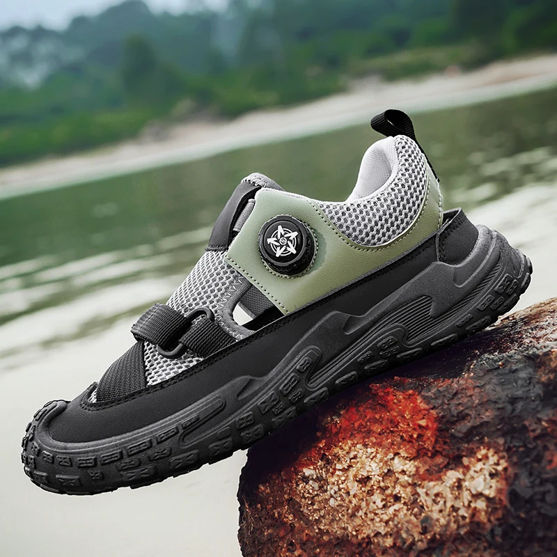 Lightweight Anti-slip Mesh Hollow Sneakers Men 2025 Summer Sandals Men Rotating Buckle Slippers Comfortable Beach Shoes
Lightweight Anti-slip Mesh Hollow Sneakers Men 2025 Summer Sandals Men Rotating Buckle Slippers Comfortable Beach Shoes