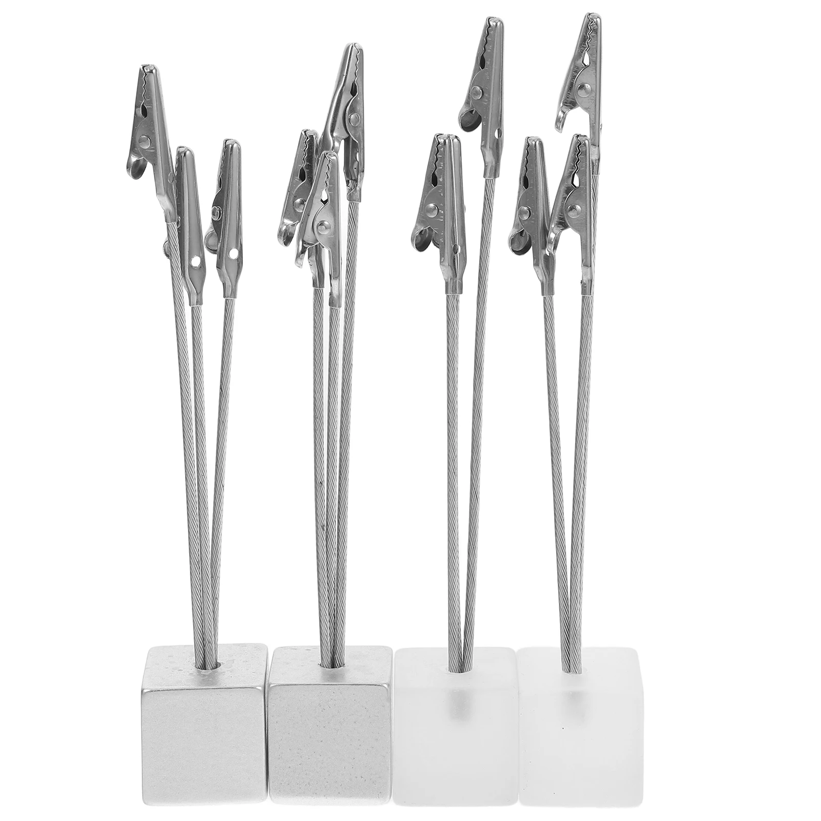 4pcs Note Clips Silver Resin Cube Base Crocodile Mouth Clip Holders for Office Home Photo Wedding Card Stand Display Multiple
4pcs Note Clips Silver Resin Cube Base Crocodile Mouth Clip Holders for Office Home Photo Wedding Card Stand Display Multiple