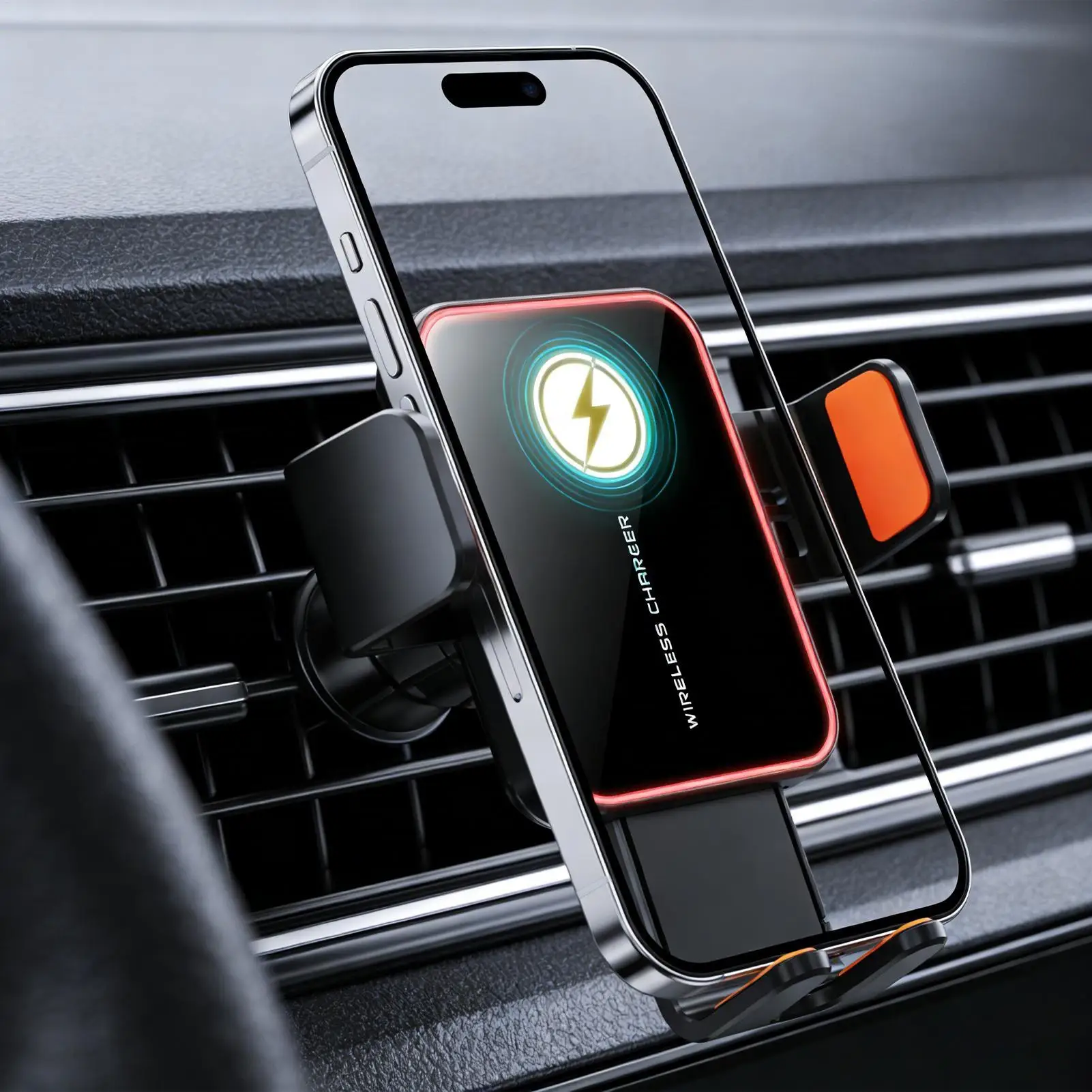 Беспроводное зарядное устройство-держатель для телефона в автомобиль, крепление для навигатора на приборную панель/вентиляционную решетку для седанов, внедорожников, фургонов
Беспроводное зарядное устройство-держатель для телефона в автомобиль, крепление для навигатора на приборную панель/вентиляционную решетку для седанов, внедорожников, фургонов