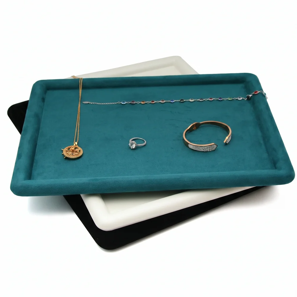 Velvet Jewelry Display Tray Soft Microfiber Ring & Necklace Organizer Multi-purpose Storage Tray for Vanity Shop and Photography
Velvet Jewelry Display Tray Soft Microfiber Ring & Necklace Organizer Multi-purpose Storage Tray for Vanity Shop and Photography