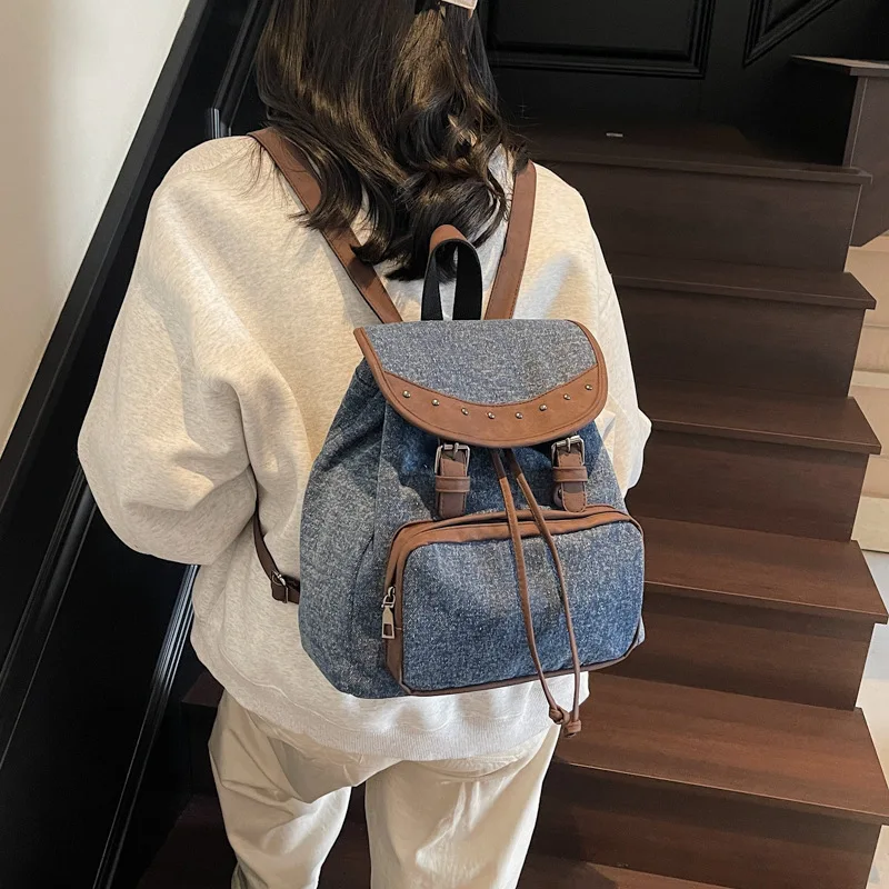 2025 New Commuter Fashion Denim Small Backpack, Women's Niche Backpack, Trendy Rivet Motorcycle Bag
2025 New Commuter Fashion Denim Small Backpack, Women's Niche Backpack, Trendy Rivet Motorcycle Bag