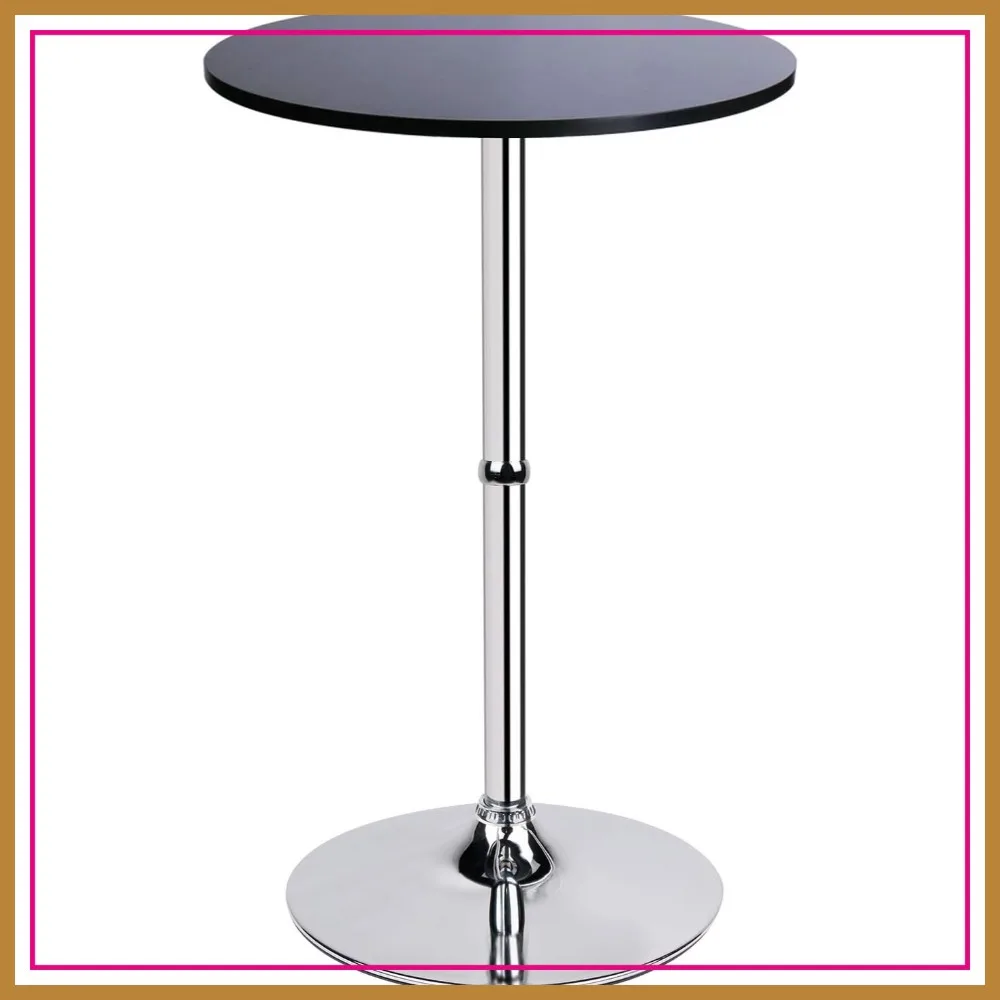 Leopard MDF Round Top Pub Table, 41 Inches Height, Black with Silver Leg and Base
Leopard MDF Round Top Pub Table, 41 Inches Height, Black with Silver Leg and Base