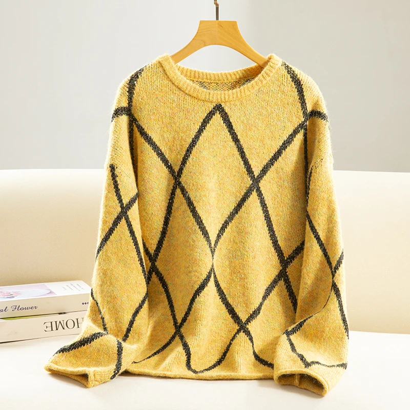 Желтый ромбовидный узор, свободный крой, длинный све, круглый трикотаж Ne, утягивающий универсальный тонкий женский моющийся топ
Желтый ромбовидный узор, свободный крой, длинный све, круглый трикотаж Ne, утягивающий универсальный тонкий женский моющийся топ