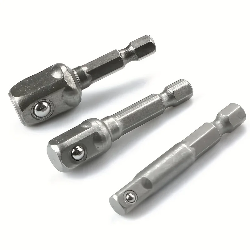 3Pcs Hex Shank Square Drive Socket Adapter Set 1/4" 3/8" 1/2" Impact Grade Socket Extension Rods with Ball Bearing for Drill Imp
3Pcs Hex Shank Square Drive Socket Adapter Set 1/4" 3/8" 1/2" Impact Grade Socket Extension Rods with Ball Bearing for Drill Imp